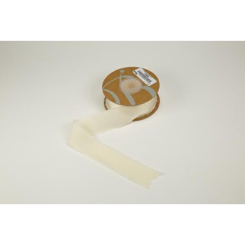 NASTRO RASO C FRANGIA 25X15MT PANNA